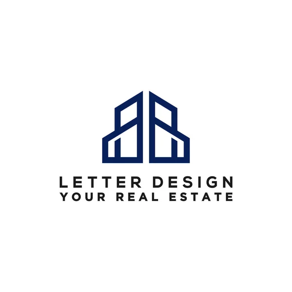 Construction Logo Template Letter Symbol Real Estate House Building Vector — Stock Vector