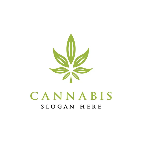 Marijuana Design Logo Health Icon Vector Template Vector — Stock Vector