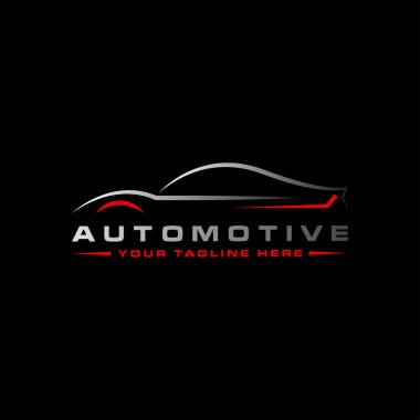 Vector Oto Yıkama Logosu, Araba Otomobili / Yarış Arabası / Otomotiv Tasarımı - Vektör