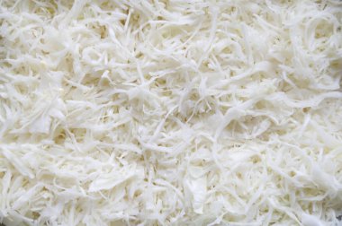 Taze doğranmış beyaz lahana. Brassica oleracea.