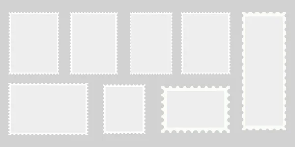 切手の境界線セットベクトルイラスト ロイヤリティフリーストックベクター