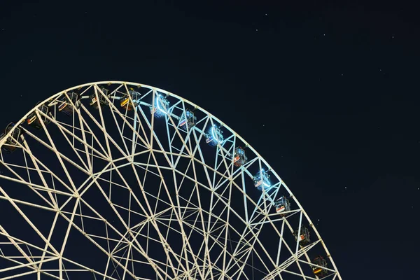 Plan Nocturne Grande Roue Qui Fonctionne Pas Attraction Divertissement Pas — Photo