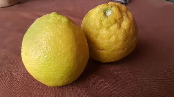 Eine Grüne Reife Zitrone — Stockfoto