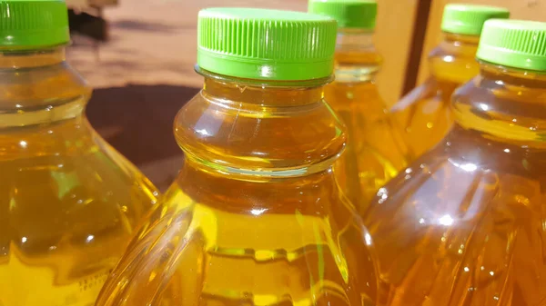 Cooking Oil Top Neck Bottles — Stock Photo, Image