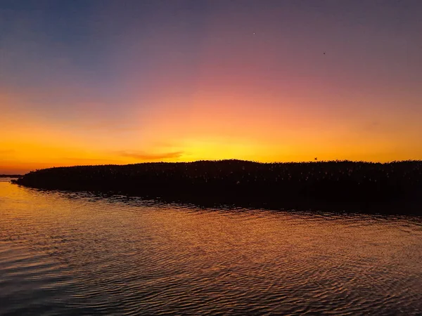 Beautiful Sunset River Mangrove Swamp — Stock Photo, Image