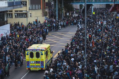 Hong Kong 'luların özgürlük için savaşmadaki kararlılığını gösteren figür.