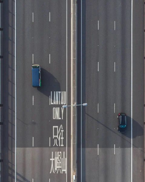 一架无人驾驶飞机在香港占领汀九桥 — 图库照片