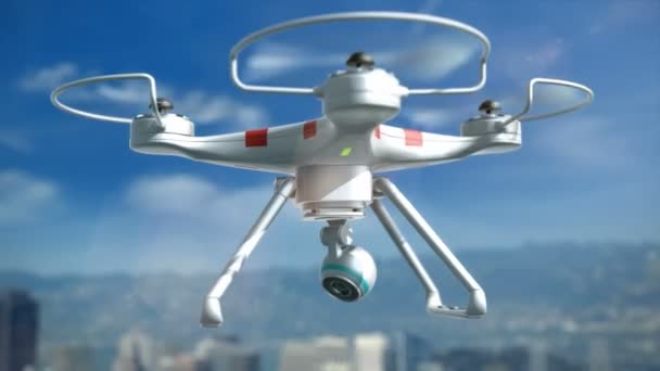 Dron Aire Con Cámara Seguridad Rastreadores Incluidos — Vídeos de Stock