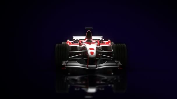 Dettaglio Auto Formula Vicino Animazione Alta Qualità — Video Stock