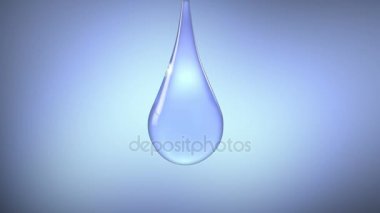 Super makro su damlası. Su iki sürümü ile ve türbülans olmadan açılır. Alfa kanalı içeren 