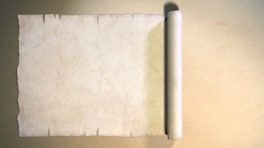 Eski papirüs kaydırma HD Alfa ile açılış chanel. 