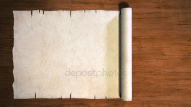 Eski papirüs kaydırma HD Alfa ile açılış chanel. 