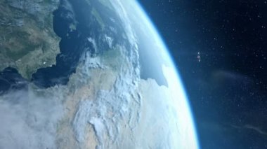 Earth.Hd etrafında dönen telekomünikasyon uydu