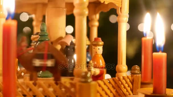 Рождественская Колыбелька Рождение Иисуса Счастливого Рождества — стоковое видео