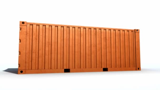 Frakt Container 360 Loop Container Lådan Låda Behållare Metall Nautiska — Stockvideo