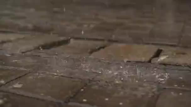 Tekstur Aspal Basah Dan Hujan — Stok Video