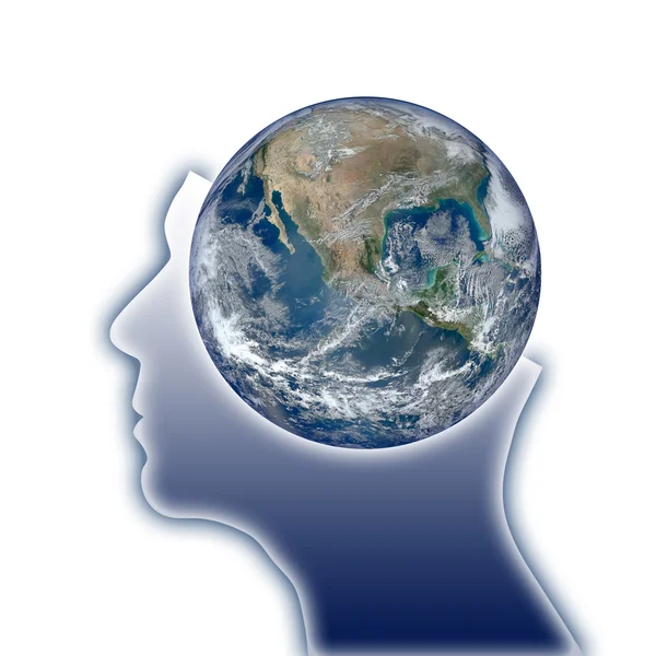 Globális gondolkodás - koncepció a Nasa képpel — Stock Fotó