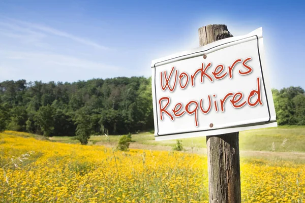 Arbetstagare som krävs för utomhusaktiviteter. begreppet bild — Stockfoto