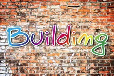 Kamu bir tuğla duvara boyalı kavramı yansıması oluşturma