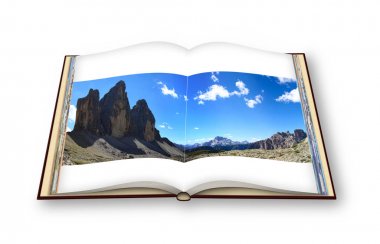 Tre cime di Lavaredo panoramic view - Dolomitics landscapes (Ita