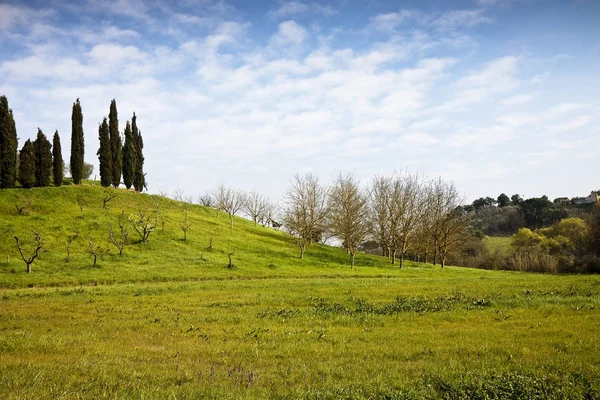 Typická krajina Toskánska (Itálie) — Stock fotografie