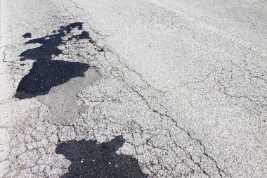 Eski hasarlı asfalt yol arkaplanı