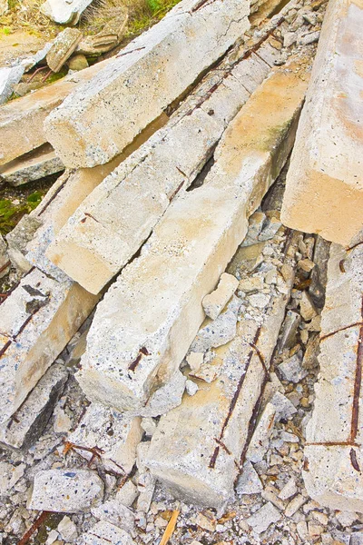 Collapsed concrete structures - concept image — Stock Photo, Image