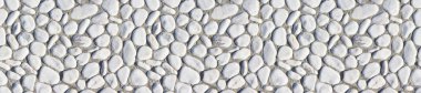 Beyaz taş çakıl taşlı çerçeve tasarımı - pürüzsüz doku