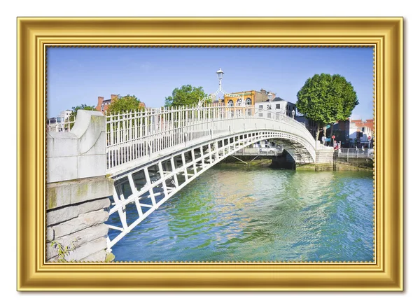 Najbardziej Znany Most Dublinie Nazwie Pół Penny Most Względu Opłaty — Zdjęcie stockowe