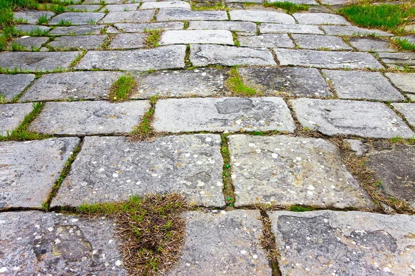 Típico Pavimento Antiguo Toscano Hecho Con Bloques Piedra Tallada — Foto de Stock