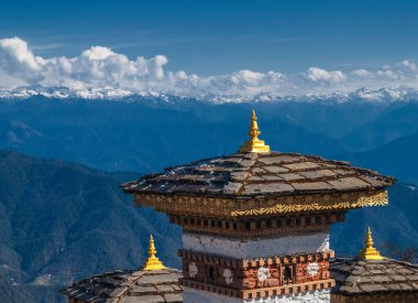 108 Memorial Chortens of Dochula Pass in Thimphu, Bhutan clipart