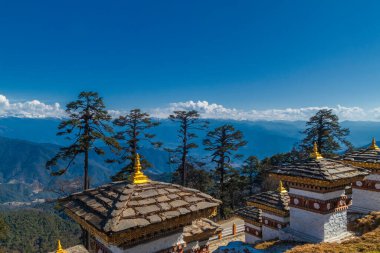 108 Memorial Chortens of Dochula Pass in Thimphu, Bhutan clipart