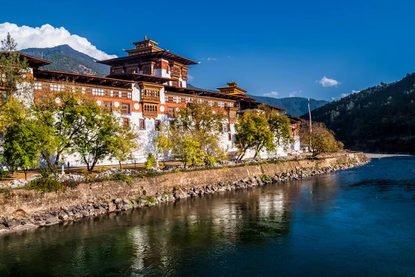 Mosteiro Punakha Dzong Dos Maiores Monetários Ásia Punakha Butão — Fotografia de Stock