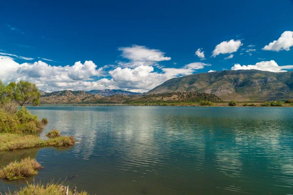 Panorama Lake Butrint Wild Landscape Butrint Area Unesco World Heritage — Stock Photo, Image