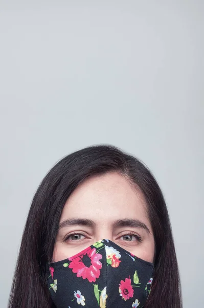 Woman Portrait Face Mask — Stock Photo, Image