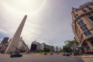 Buenos Aires şehir merkezi dikilitaş perspektif Arjantin