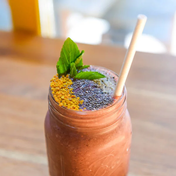 Blackberry Smoothie Sunny Mood — Stock Photo, Image