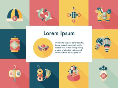 Çin yeni yılı Icons set
