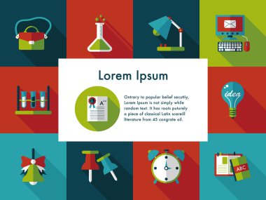 okul ve eğitim Icons set