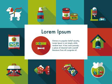 Evde beslenen hayvan ve hayvan hastalıklarıyla ilgili simgeler ayarla