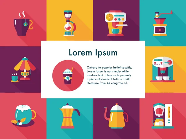 Conjunto de iconos de café y té — Vector de stock