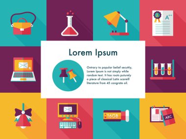 okul ve eğitim Icons set