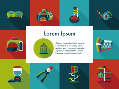 Evde beslenen hayvan ve hayvan hastalıklarıyla ilgili simgeler ayarla