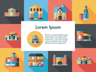 Bina ve mağaza Icons set