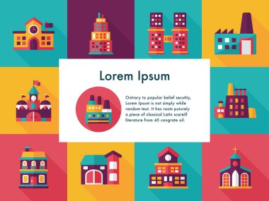 Bina ve mağaza Icons set