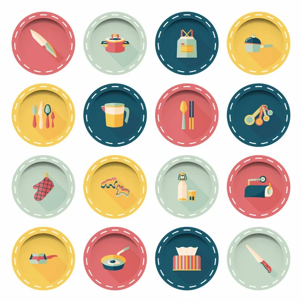 Ensemble d'icônes cuisine et cuisine — Image vectorielle