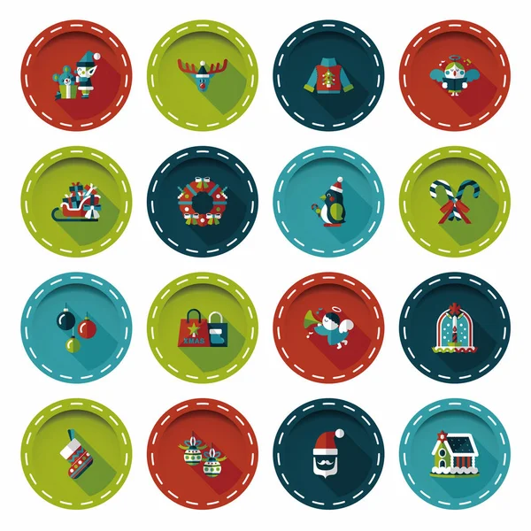 Ensemble d'icônes de Noël et d'hiver — Image vectorielle
