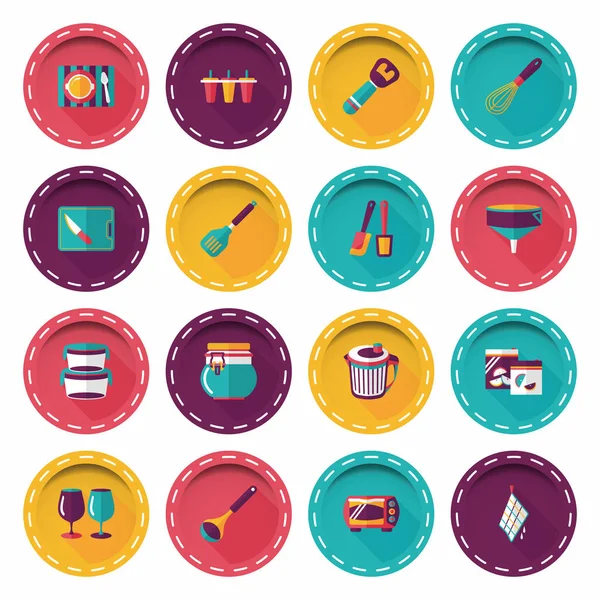 Conjunto de iconos de cocina y cocina Ilustración de stock
