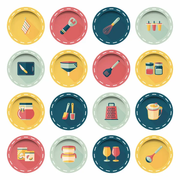 Conjunto de iconos de cocina y cocina Vector de stock