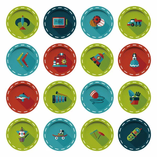 Conjunto de ícones de brinquedos infantis Vetores De Stock Royalty-Free